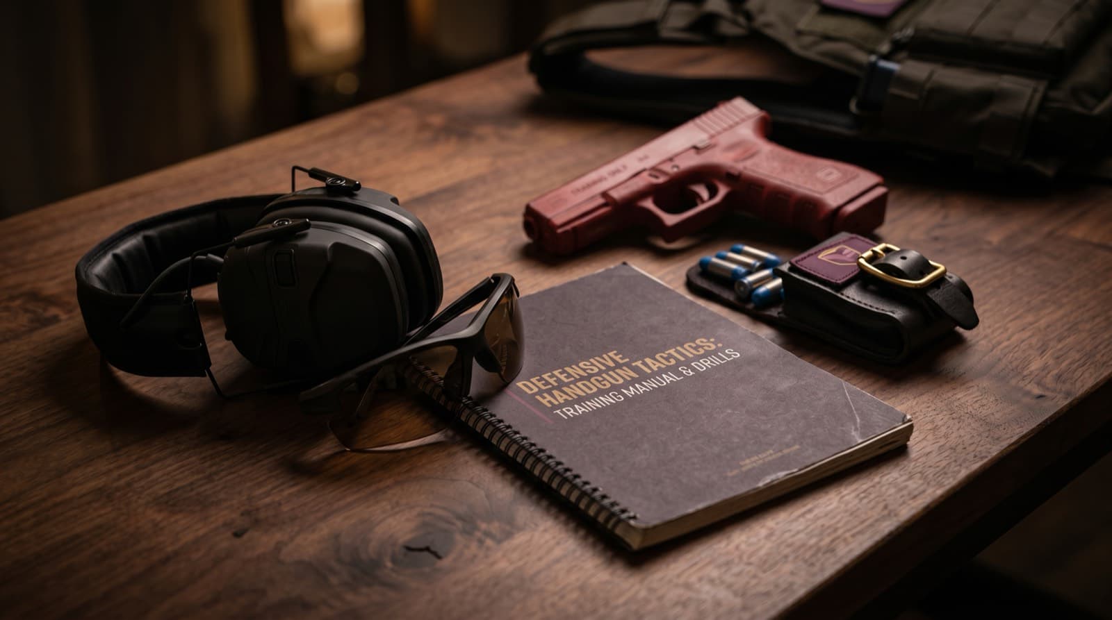 Professional firearms training equipment and safety gear